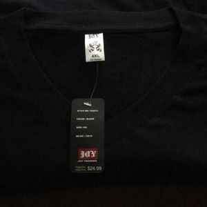 Black v neck tee shirt